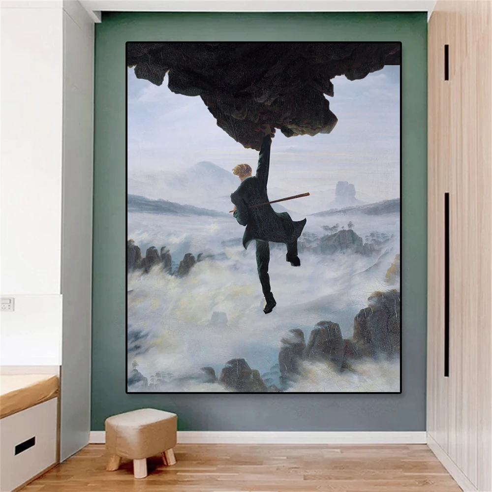 Funny Art Canvas Painting Wanderer Above The Sea of Fog Art Posters and Prints Wall Pictures Cuadros for Home Living Room
Funny Art Canvas Painting Wanderer Above The Sea of Fog Art Posters and Prints Wall Pictures Cuadros for Home Living Room