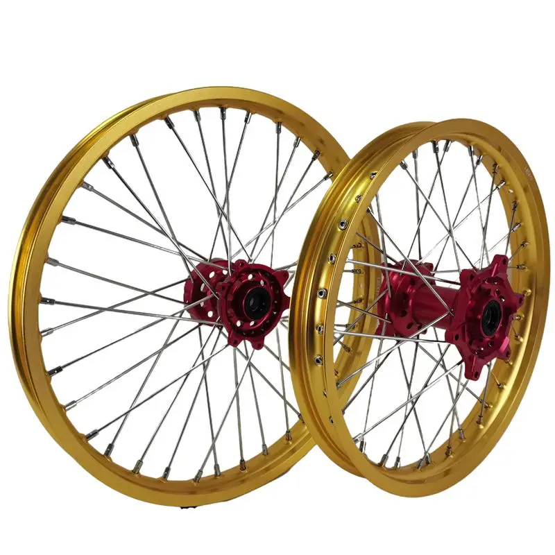 Fit 2016 CRF TC/FC/FS 125-450 18/19/21 Inch Wheel Set Gold Rim 7050-T6 Aluminum Alloy Off-Road Motorcycle Wheels
Fit 2016 CRF TC/FC/FS 125-450 18/19/21 Inch Wheel Set Gold Rim 7050-T6 Aluminum Alloy Off-Road Motorcycle Wheels