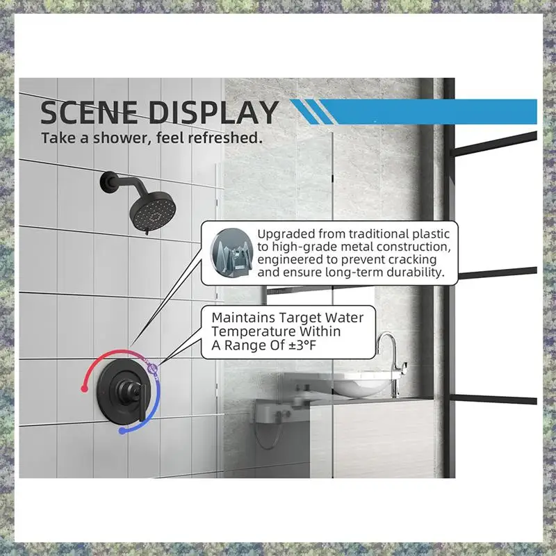WON Replacement For Moen Single Lever Handle T2901BL Trim Kit, For Moen Posi-Temp Shower/Tub Pressure Balanced Valves
WON Replacement For Moen Single Lever Handle T2901BL Trim Kit, For Moen Posi-Temp Shower/Tub Pressure Balanced Valves