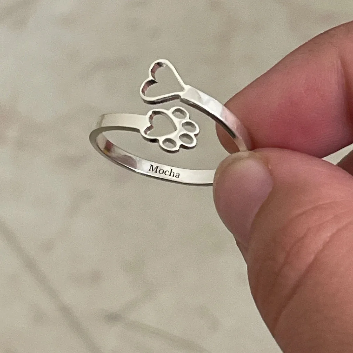 Personalized Pet Name Ring Custom Pet Paw and Heart Name Ring Pet Memorial Ring Custom Pet Jewelry Gift for Pet Lover Gifts
Personalized Pet Name Ring Custom Pet Paw and Heart Name Ring Pet Memorial Ring Custom Pet Jewelry Gift for Pet Lover Gifts
