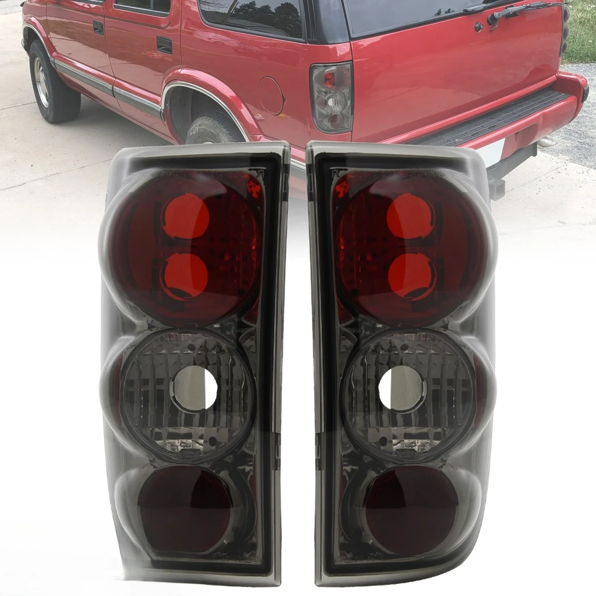Smoke Tail Lights Fits 1995-2004 Chevy Blazer S10 GMC Jimmy Brake Lamps Pair L+R
Smoke Tail Lights Fits 1995-2004 Chevy Blazer S10 GMC Jimmy Brake Lamps Pair L+R