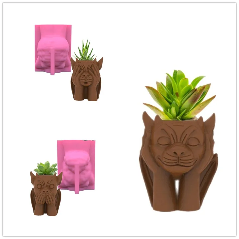 Little Demon Silicone Mold for Handmade Desktop Decoration Gypsum Epoxy Resin Pen Holder Flower Pot Candlestick Silicone Mould
Little Demon Silicone Mold for Handmade Desktop Decoration Gypsum Epoxy Resin Pen Holder Flower Pot Candlestick Silicone Mould