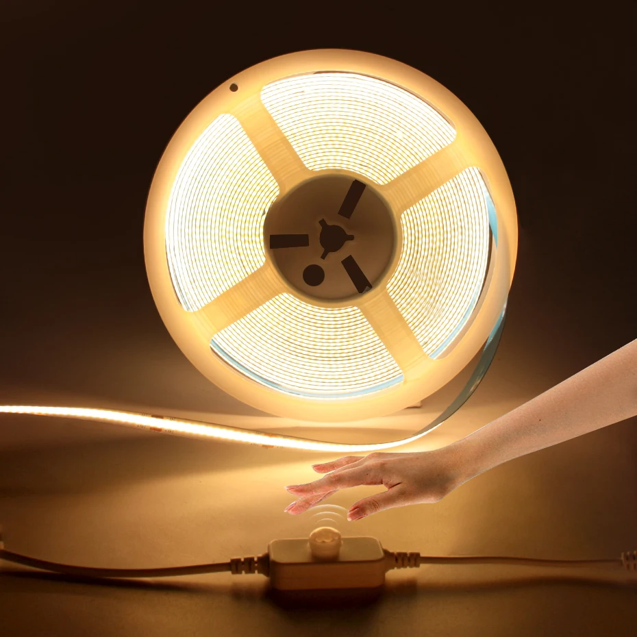 High Bright COB LED Strip Light DC 24V Adhesive Tape 320LEDs/m PIR Motion Sensor Cabinet Lamp Ribbon Stairs Backlight Lighting
High Bright COB LED Strip Light DC 24V Adhesive Tape 320LEDs/m PIR Motion Sensor Cabinet Lamp Ribbon Stairs Backlight Lighting