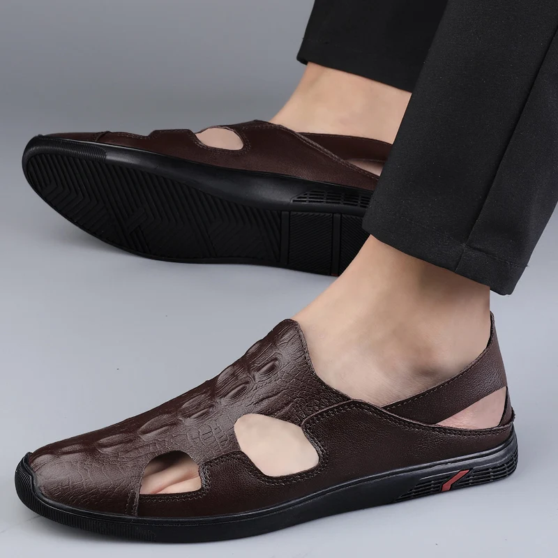 Leather shoes in summer Classic British gentleman style Daily Business Office Casual party Black brown High quality shoes sandal
Leather shoes in summer Classic British gentleman style Daily Business Office Casual party Black brown High quality shoes sandal