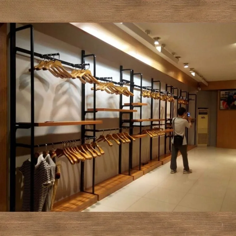 Men's clothing store shelf clothing display rack floor-to-ceiling wrought iron wall rack monopoly wall hanger display rack
Men's clothing store shelf clothing display rack floor-to-ceiling wrought iron wall rack monopoly wall hanger display rack