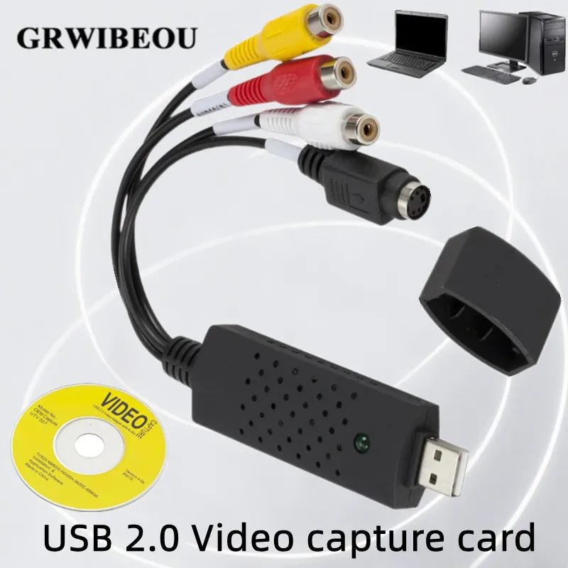 USB 2.0 Video Audio Capture Card VHS to Digital Converter RCA S-Video DVD Adapter for Win 7/8/10 PC Laptop Audio Capture Card
USB 2.0 Video Audio Capture Card VHS to Digital Converter RCA S-Video DVD Adapter for Win 7/8/10 PC Laptop Audio Capture Card