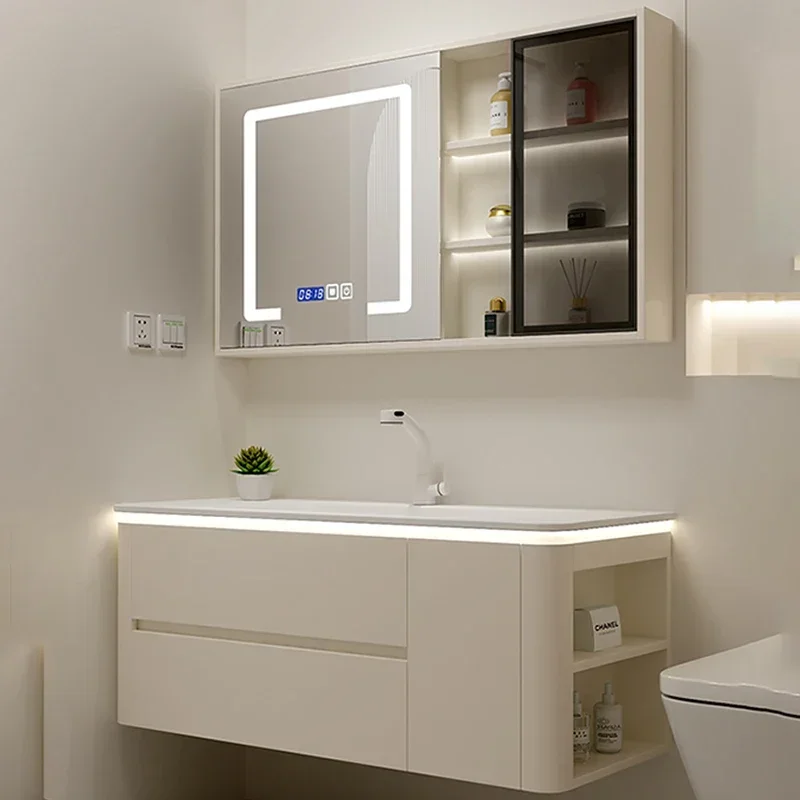 Modern Minimalist Bathroom Cabinet Ceramic Integrated Basin Hand Wash Basin Washbasin Storage Shelves Toilet Furniture
Modern Minimalist Bathroom Cabinet Ceramic Integrated Basin Hand Wash Basin Washbasin Storage Shelves Toilet Furniture