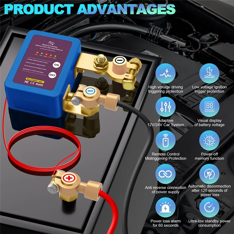 Car Battery Disconnect Switch Wireless Car Battery Disconnect 12V 24V Car Battery Disconnect Anti-Leakage Relays Parts
Car Battery Disconnect Switch Wireless Car Battery Disconnect 12V 24V Car Battery Disconnect Anti-Leakage Relays Parts