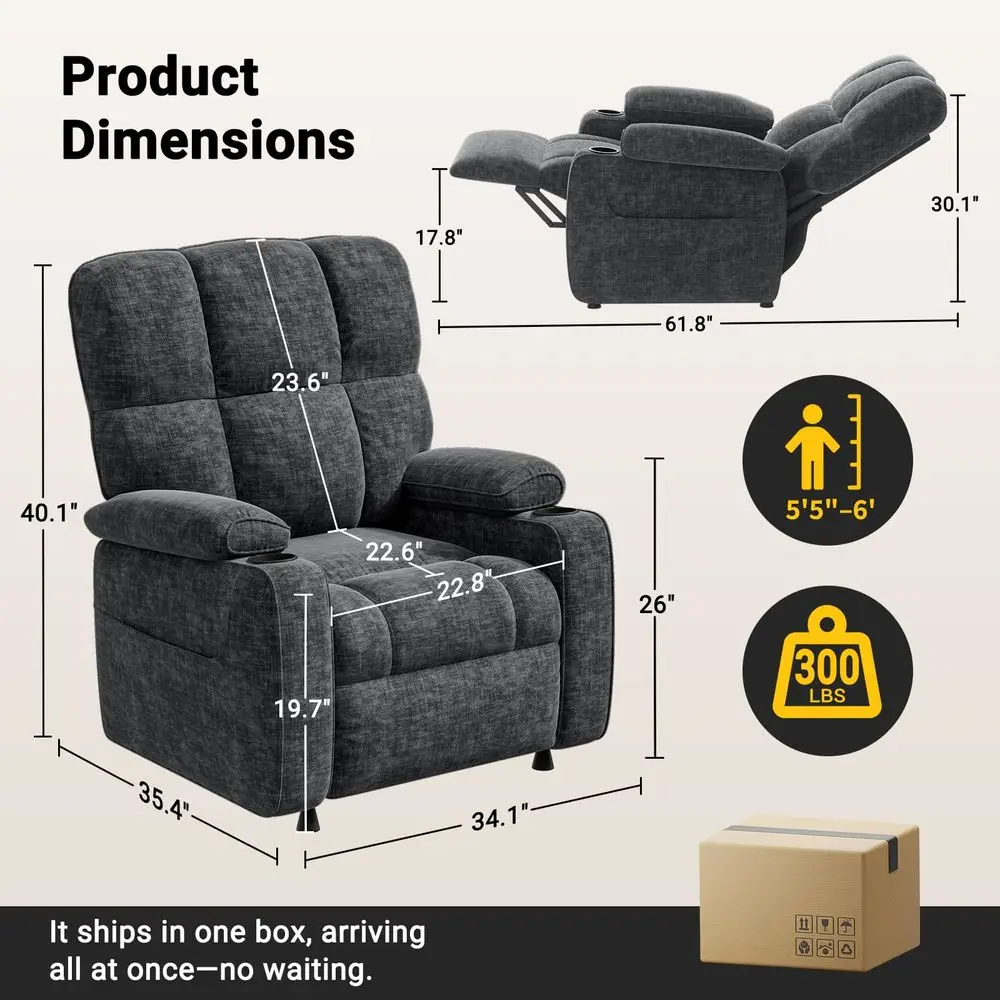 Power Recliner Chair for Adults, OneTouch Synchronized Electric Recliner with USB Ports, Cup Holder amp Side Pockets, Thick Sea
Power Recliner Chair for Adults, OneTouch Synchronized Electric Recliner with USB Ports, Cup Holder amp Side Pockets, Thick Sea