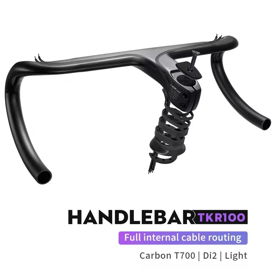 TOSEEK TKR100 Carbon Fiber Bike Road Handlebar Full Internal Cable Routing Bicycle Road Integrated Handlebar Di2 With Spacers
TOSEEK TKR100 Carbon Fiber Bike Road Handlebar Full Internal Cable Routing Bicycle Road Integrated Handlebar Di2 With Spacers