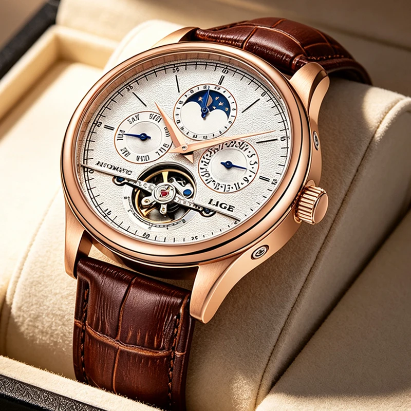 LIGE Mens Watches Top Brand Luxury Automatic Mechanical Watch For Men Fashion Leather Waterproof Tourbillon Wristwatch Clock
LIGE Mens Watches Top Brand Luxury Automatic Mechanical Watch For Men Fashion Leather Waterproof Tourbillon Wristwatch Clock