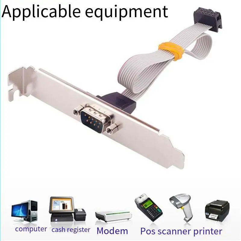 PC Chassis Motherboard 2-Port Serial RS232 DB9 Male COM Port to IDC 9pin Cable w/ Bracket Extender cable wire cord Ca
PC Chassis Motherboard 2-Port Serial RS232 DB9 Male COM Port to IDC 9pin Cable w/ Bracket Extender cable wire cord Ca