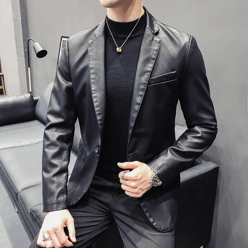New Fashion Men Slim Fit Leather Suits Jackets Formal Blazers Coats Quality Male Business Casual PU Leather Blazers Jackets 5XL
New Fashion Men Slim Fit Leather Suits Jackets Formal Blazers Coats Quality Male Business Casual PU Leather Blazers Jackets 5XL
