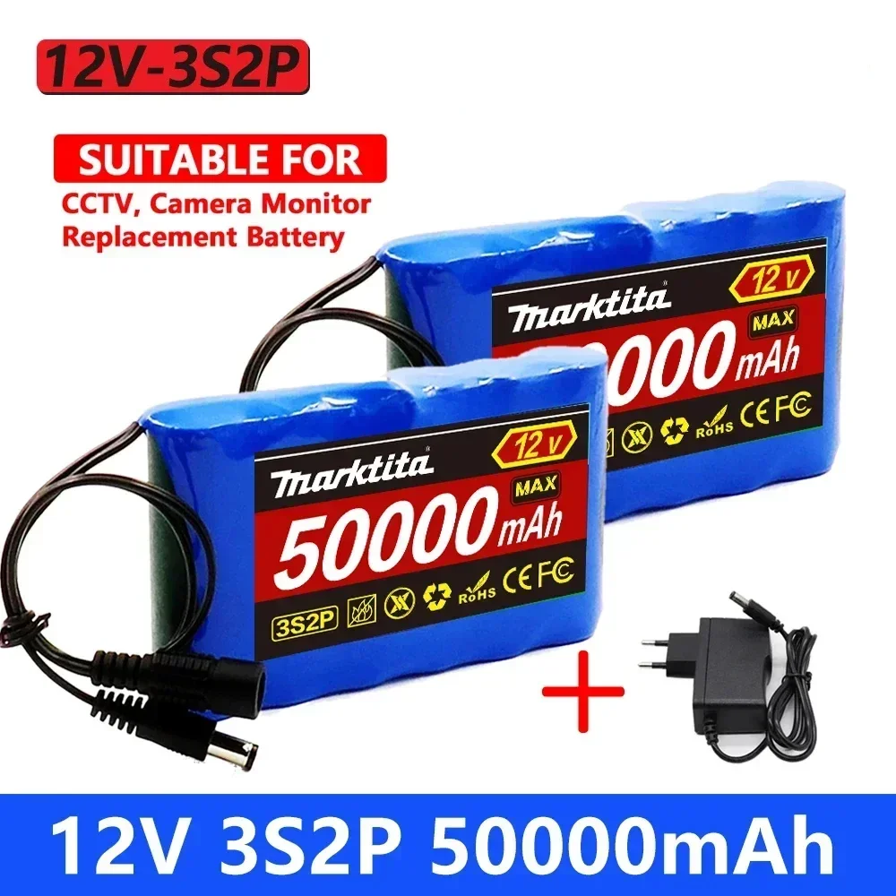Оригинальный портативный литий-ионный аккумулятор, 3S2P 12 В 50000 мАч для светодиодной лампы, резервная мощность CCTV + зарядное устройство 12,6 В
Оригинальный портативный литий-ионный аккумулятор, 3S2P 12 В 50000 мАч для светодиодной лампы, резервная мощность CCTV + зарядное устройство 12,6 В