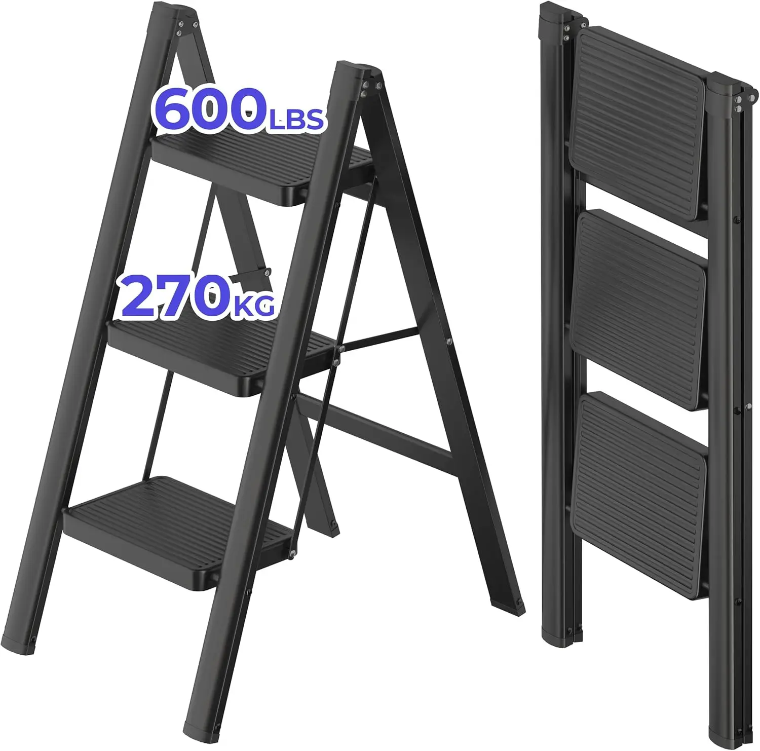 3 Step Ladder,Lightweight Folding Step Stool With Anti-Slip Pedal,600 Lbs Portable Sturdy Steel Ladder For Adults,Multi Purpose
3 Step Ladder,Lightweight Folding Step Stool With Anti-Slip Pedal,600 Lbs Portable Sturdy Steel Ladder For Adults,Multi Purpose