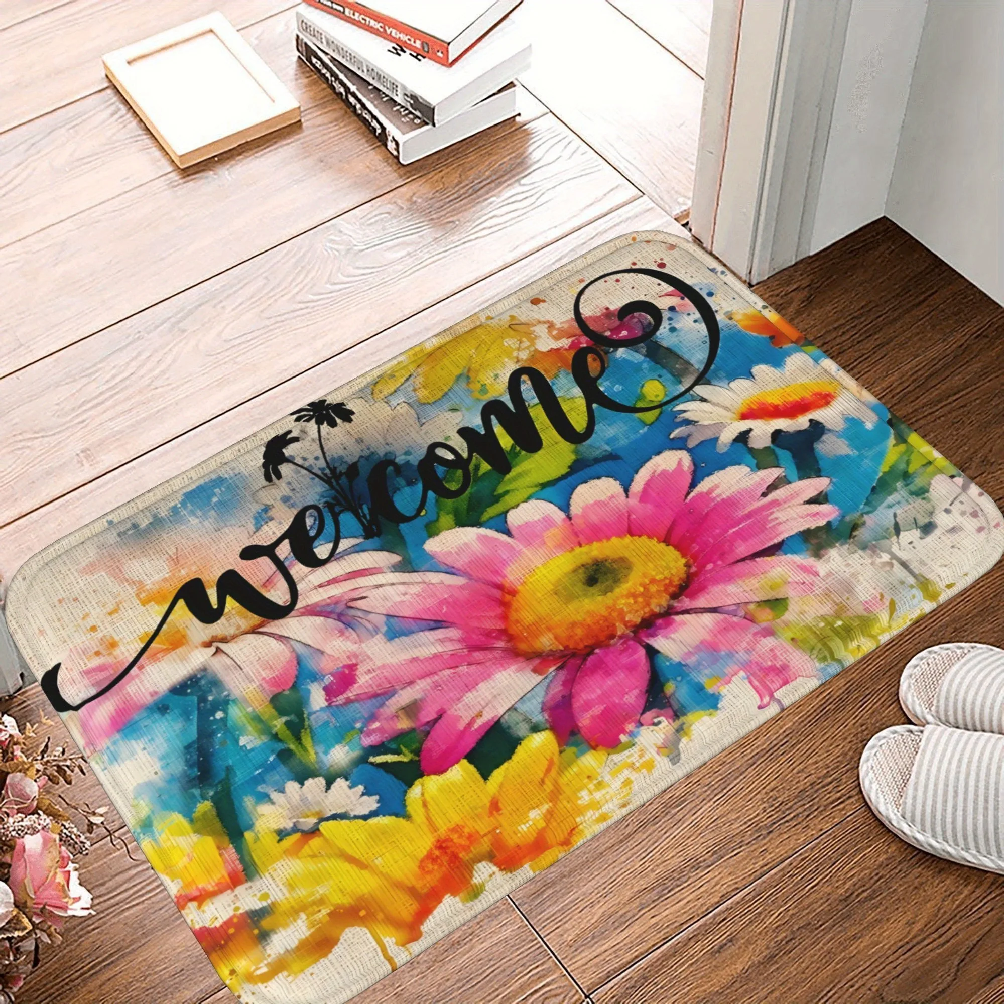 1PC Floral Welcome Pattern Kitchen Rug Non-Slip Door Mat Pop design Bathroom Rug Bath Mat Carpet for Home Sink Laundry Decor
1PC Floral Welcome Pattern Kitchen Rug Non-Slip Door Mat Pop design Bathroom Rug Bath Mat Carpet for Home Sink Laundry Decor