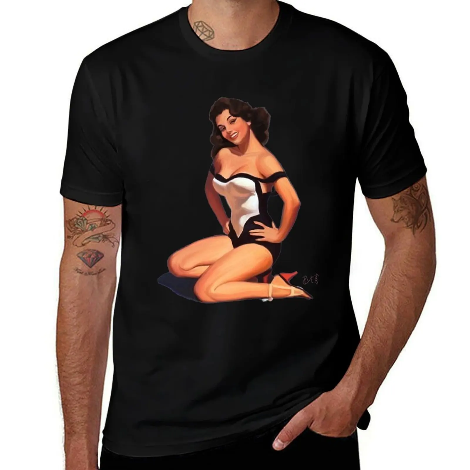 Vintage Pin up Girl - 1950 T-Shirt t shirts with prints essential t shirt man t shirts graphic T-shirt
Vintage Pin up Girl - 1950 T-Shirt t shirts with prints essential t shirt man t shirts graphic T-shirt