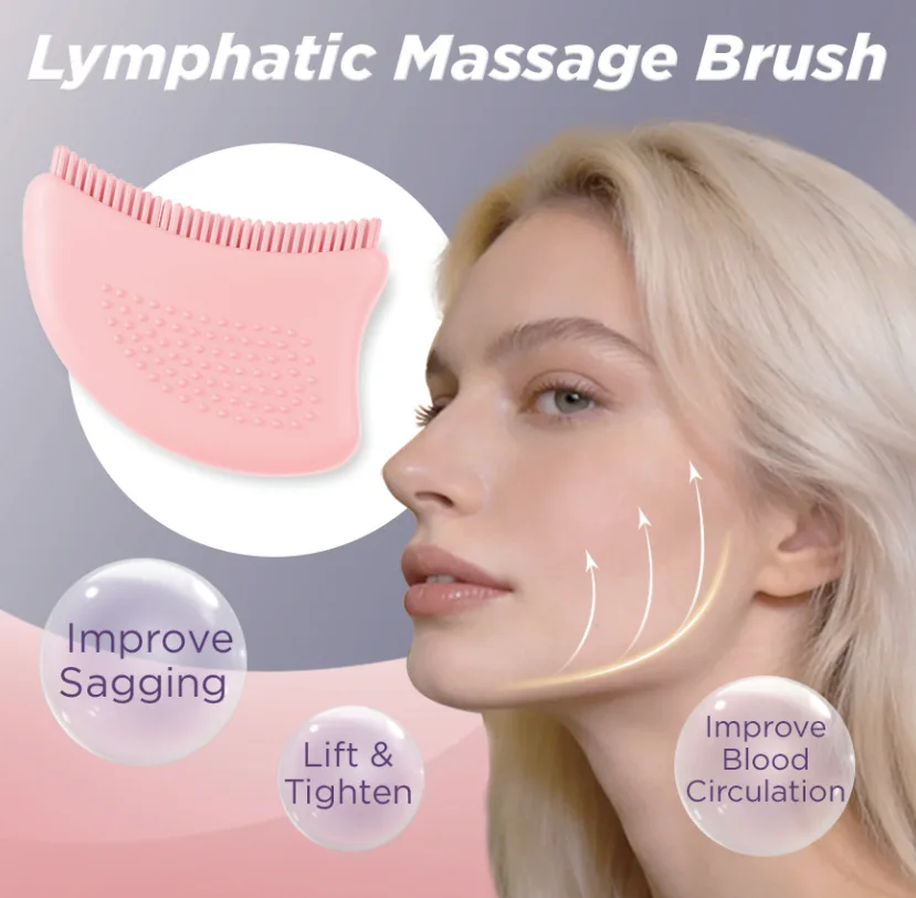 Silicone Lymphatic Contour Face Brush,2-in-1 Facial Gua Sha&Massager for Lymphatic Drainage&Puffiness Sensitive Skin Sculpting
Silicone Lymphatic Contour Face Brush,2-in-1 Facial Gua Sha&Massager for Lymphatic Drainage&Puffiness Sensitive Skin Sculpting