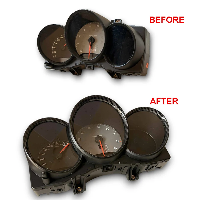 Изысканные высококачественные декоративные кольца/накладки на приборную панель в стиле карбон для Porsche 718 Cayman Boxster GT4 Spyder
Изысканные высококачественные декоративные кольца/накладки на приборную панель в стиле карбон для Porsche 718 Cayman Boxster GT4 Spyder