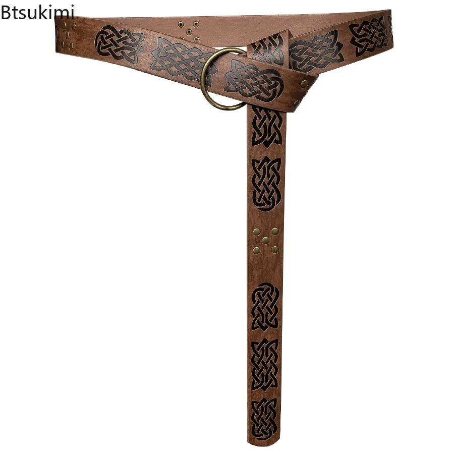 New Viking Renaissance Belt Celtic Belt Men's Leather Medieval Waistband Adventure Warrior Embossed Cosplay Costume Accessories
New Viking Renaissance Belt Celtic Belt Men's Leather Medieval Waistband Adventure Warrior Embossed Cosplay Costume Accessories