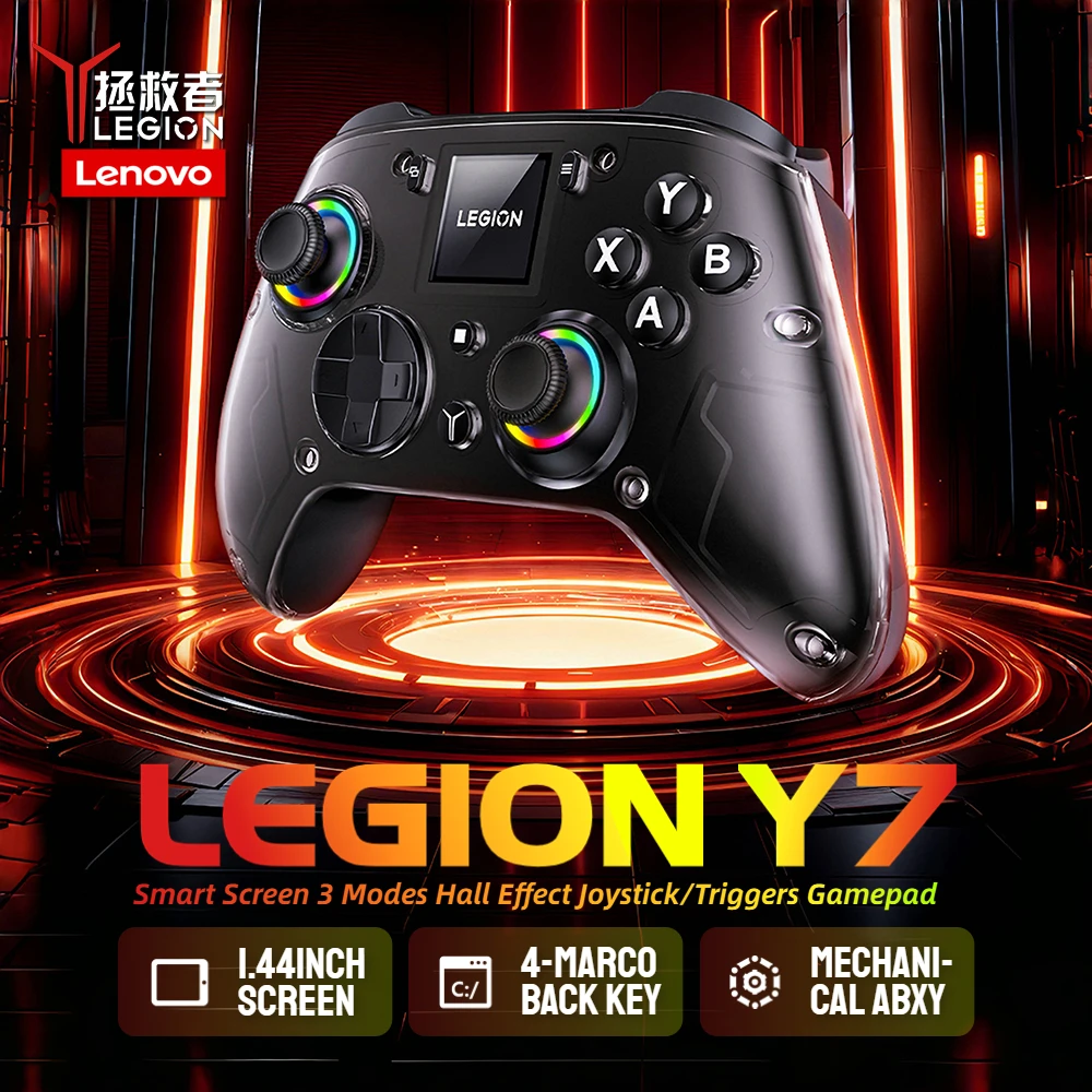Lenovo LEGION Y7 1.44-inch Smart Screen Wireless Controller 3 Modes for Switch 2 PS4 IOS Android PC TV Mechanical ABXY Gamepad 
Lenovo LEGION Y7 1.44-inch Smart Screen Wireless Controller 3 Modes for Switch 2 PS4 IOS Android PC TV Mechanical ABXY Gamepad