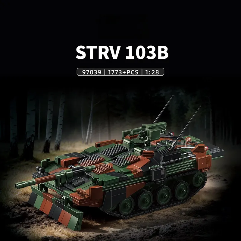 STRV 103B Armored Vehicle Building Blocks 1773PCS MOC Tanks Model Desktop Display Ornament Birthday Party Holiday Gifts 97039
STRV 103B Armored Vehicle Building Blocks 1773PCS MOC Tanks Model Desktop Display Ornament Birthday Party Holiday Gifts 97039