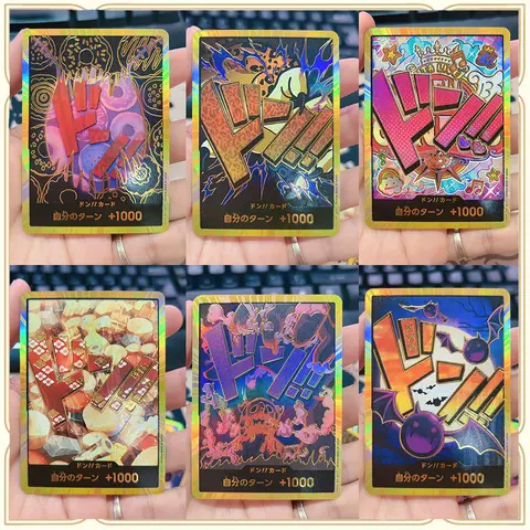 6PC/Set DIY ACG Anime One Piece Rob Lucci Big Mom Boys Games Toys Replacement Cards Collectible Cards Christmas Birthday Gifts