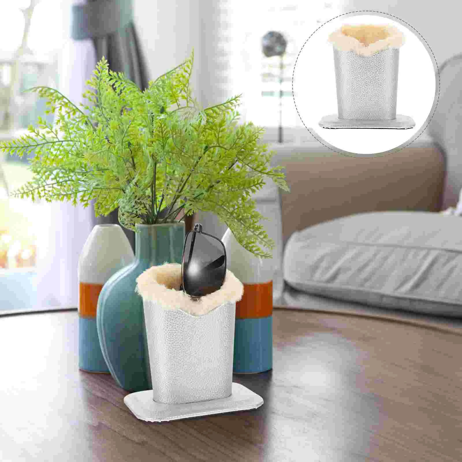 Plush Glasses Display Stand Silver Peppled Texture Eyewear Holder Desk Accessory Home Office Decor Sunglasses Case Anti
Plush Glasses Display Stand Silver Peppled Texture Eyewear Holder Desk Accessory Home Office Decor Sunglasses Case Anti
