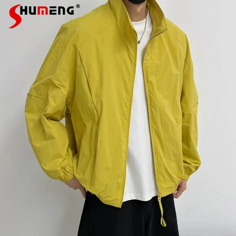 Men's 2026 Spring Autumn New Chic Stand Collar Solid Color Flight Jackets Loose Comfort Simple Versatile Coats Long Sleeve Tops
Men's 2026 Spring Autumn New Chic Stand Collar Solid Color Flight Jackets Loose Comfort Simple Versatile Coats Long Sleeve Tops