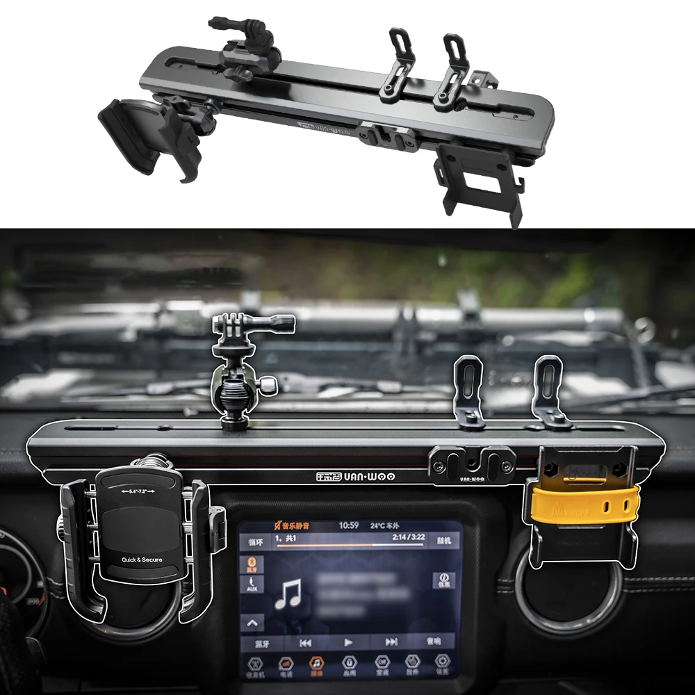 Lantsun VAN006 Central Control Integrated Rail Platform Aluminum Alloy Bracket Expansion Holder for Jeep for Wrangler JL18-23
Lantsun VAN006 Central Control Integrated Rail Platform Aluminum Alloy Bracket Expansion Holder for Jeep for Wrangler JL18-23