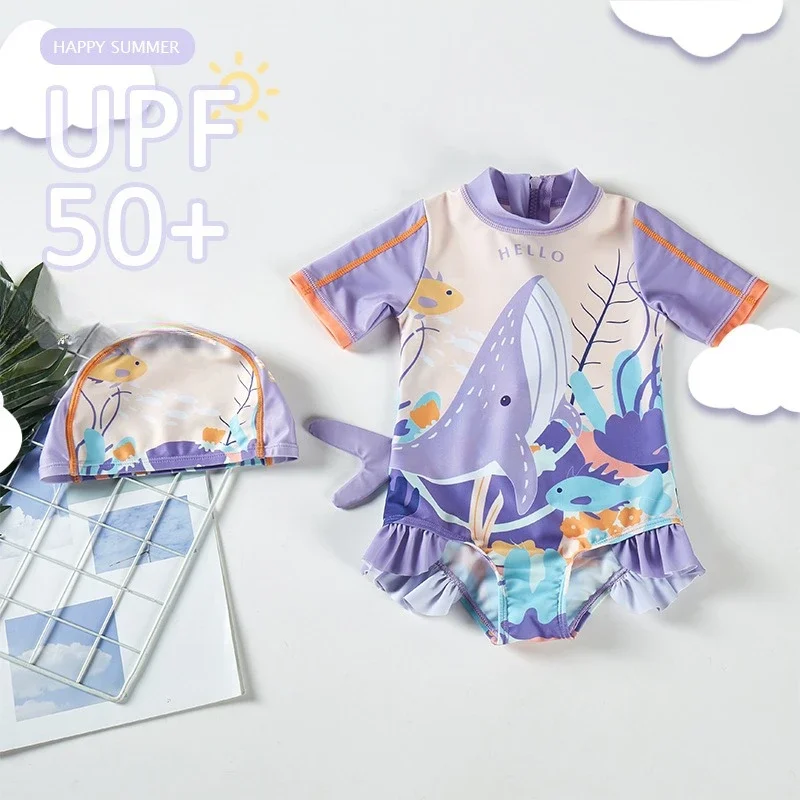 Baby Girls One-piece Swimsuit Cute Cartoon Kids Swimwear Children Sun Protection Quick Drying Beach Vacation Swimming Suit
Baby Girls One-piece Swimsuit Cute Cartoon Kids Swimwear Children Sun Protection Quick Drying Beach Vacation Swimming Suit
