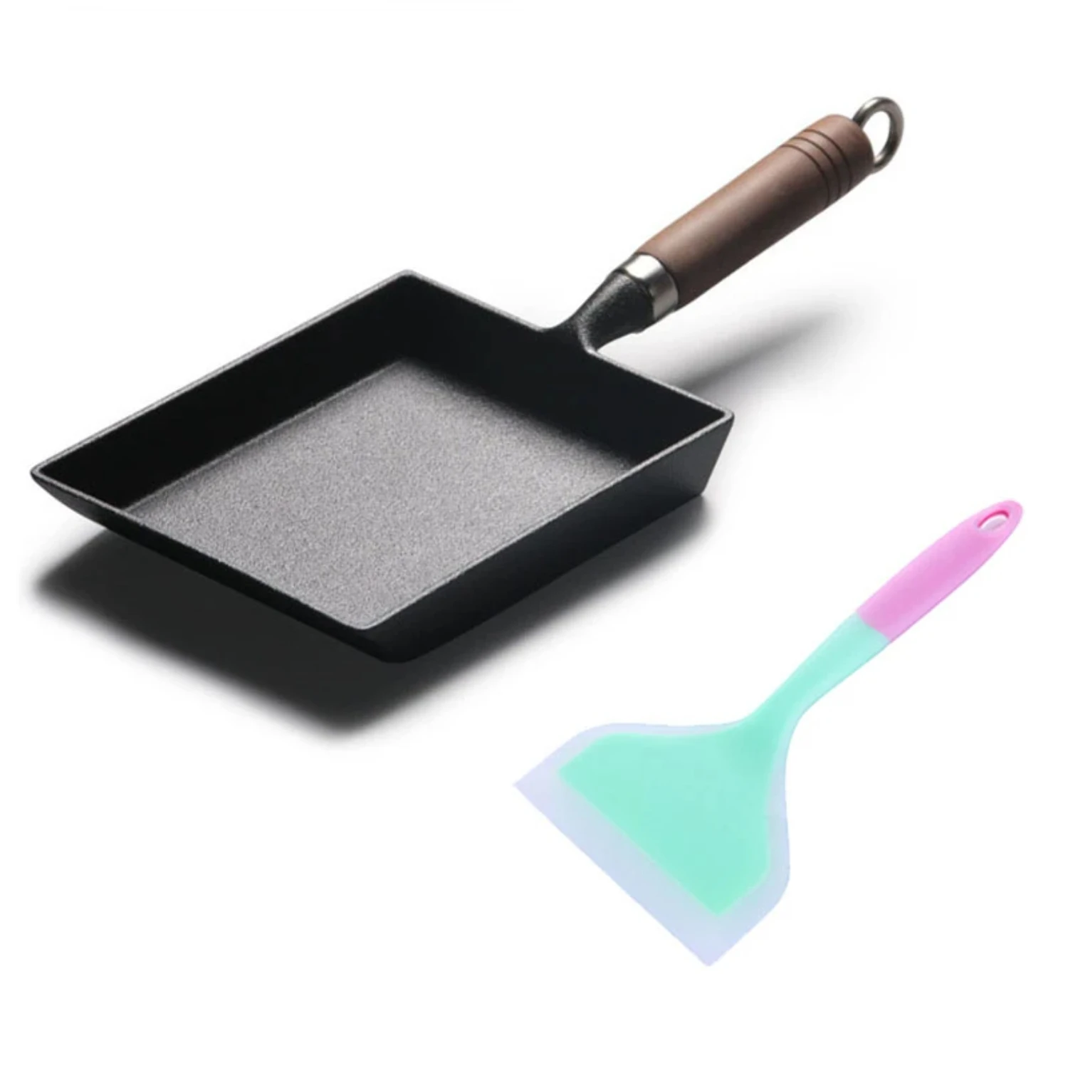 Non-stick 2Pcs/Set Cast Iron Egg Frying Pan with Silicone Turner for Rectangular Mini Tamagoyaki Pan, Perfect Cookware for Omele
Non-stick 2Pcs/Set Cast Iron Egg Frying Pan with Silicone Turner for Rectangular Mini Tamagoyaki Pan, Perfect Cookware for Omele