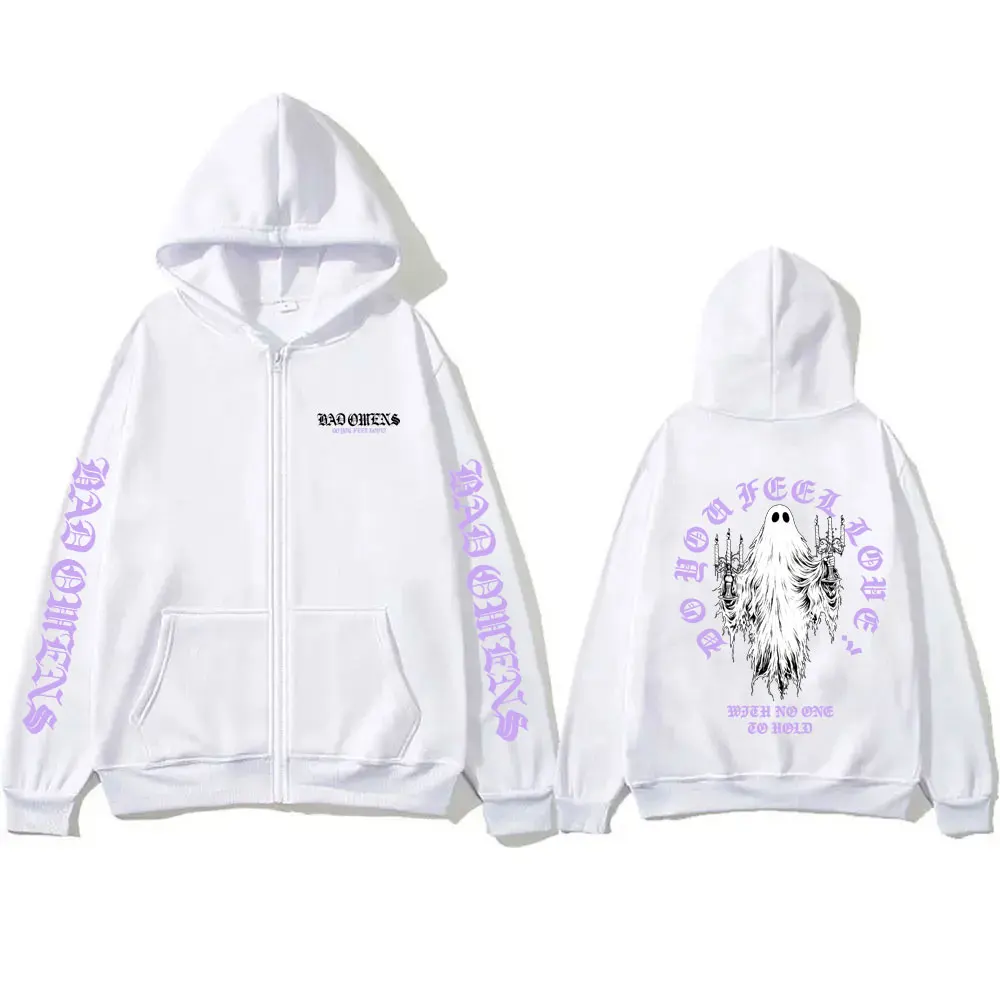 Bad Omens Do You Feel Love Tour 2026 Zipper Hoodie Men Women Fleece Cotton Zip Up Sweatshirt Men's Retro Rock Gothic Streetwear
Bad Omens Do You Feel Love Tour 2026 Zipper Hoodie Men Women Fleece Cotton Zip Up Sweatshirt Men's Retro Rock Gothic Streetwear