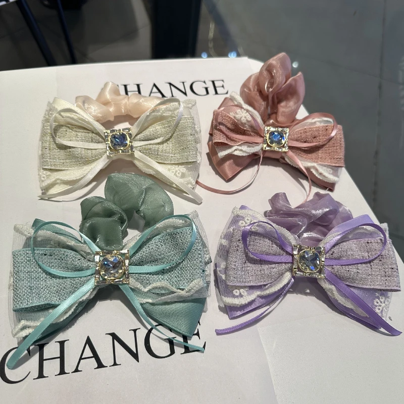 Korean Hair Accessory Checkered Fabric Multi-layer Bow Elastic with Lace Rhinestones Sweet Tulle Hairband Girls
Korean Hair Accessory Checkered Fabric Multi-layer Bow Elastic with Lace Rhinestones Sweet Tulle Hairband Girls