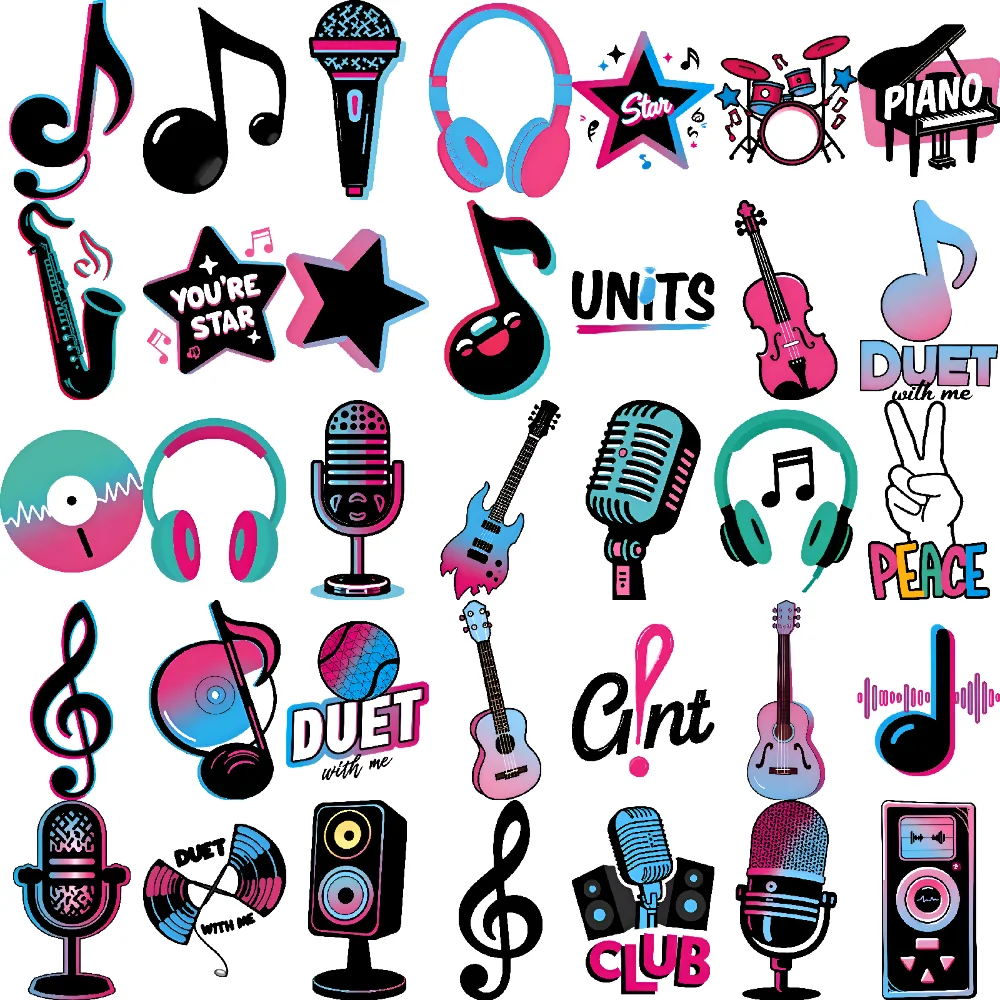 63pcs Temporary Tattoo Music Stickers Waterproof Long-lasting Body Stickers Instrument Stickers Cartoon Music For Arms Cheeks
63pcs Temporary Tattoo Music Stickers Waterproof Long-lasting Body Stickers Instrument Stickers Cartoon Music For Arms Cheeks