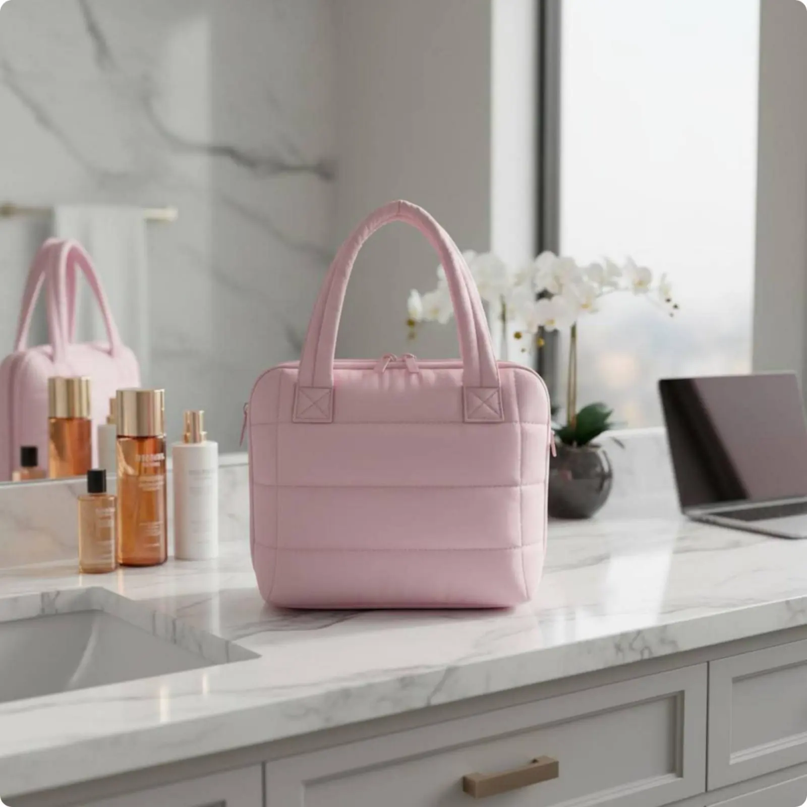 Folding Makeup Bag Stand up Design Brush Organizer Bag Standing Makeup Organizer Wide Mouth Opening Portable Cosmetic Pouch
Folding Makeup Bag Stand up Design Brush Organizer Bag Standing Makeup Organizer Wide Mouth Opening Portable Cosmetic Pouch