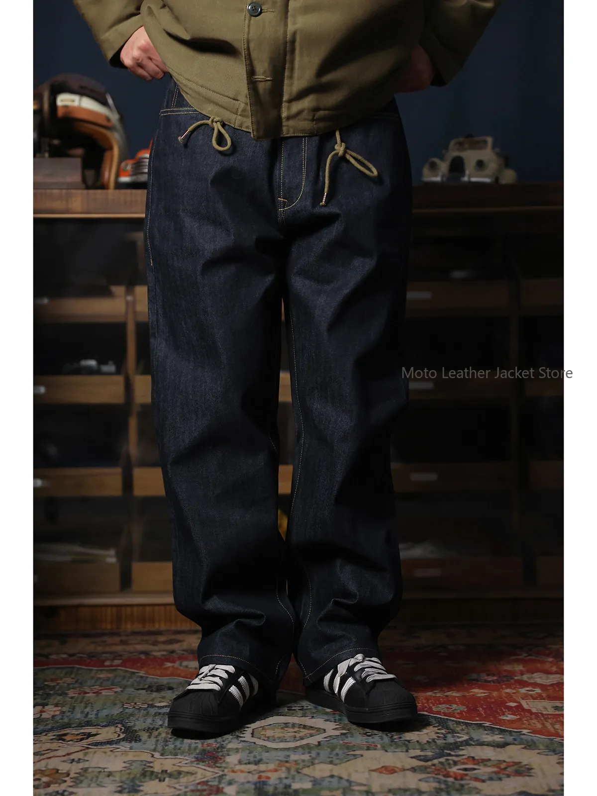 Raw Denim Jeans 13.2oz Original Selvedge Denim Mid High Waist Straight Leg 5 Pocket Jeans
Raw Denim Jeans 13.2oz Original Selvedge Denim Mid High Waist Straight Leg 5 Pocket Jeans