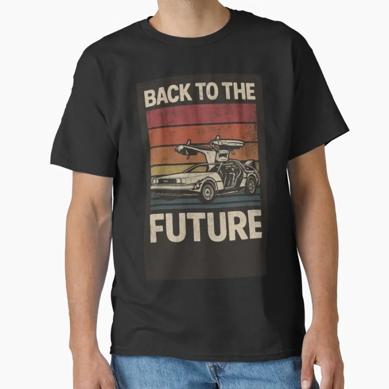 DeLorean's Path 80s Time travel movie Back To The Future timemachine Gift t shirt Large size tops 100% cotton printed clothes 
DeLorean's Path 80s Time travel movie Back To The Future timemachine Gift t shirt Large size tops 100% cotton printed clothes