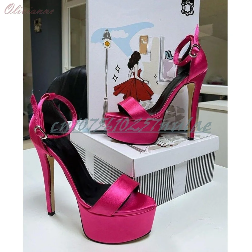 Pink Silk Open Toe Platform Sandals Ankle Buckle Stiletto High Heel Party Fashion Sexy Women Shoes 2025 New Summer Para Mujere
Pink Silk Open Toe Platform Sandals Ankle Buckle Stiletto High Heel Party Fashion Sexy Women Shoes 2025 New Summer Para Mujere