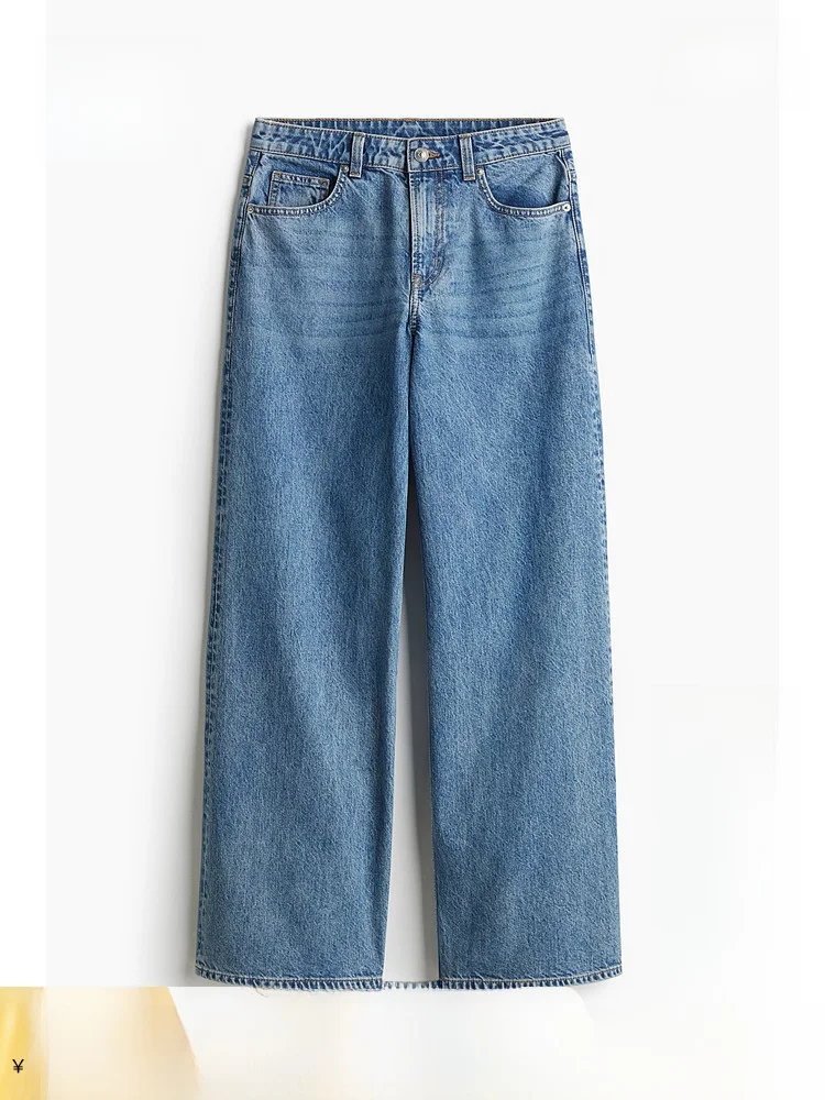 Loose Wide Leg Jeans Women's Casual Summer Jeans HM Lazy Stacked Loose Jeans Straight Leg Jeans Natural Waist Long Pants
Loose Wide Leg Jeans Women's Casual Summer Jeans HM Lazy Stacked Loose Jeans Straight Leg Jeans Natural Waist Long Pants