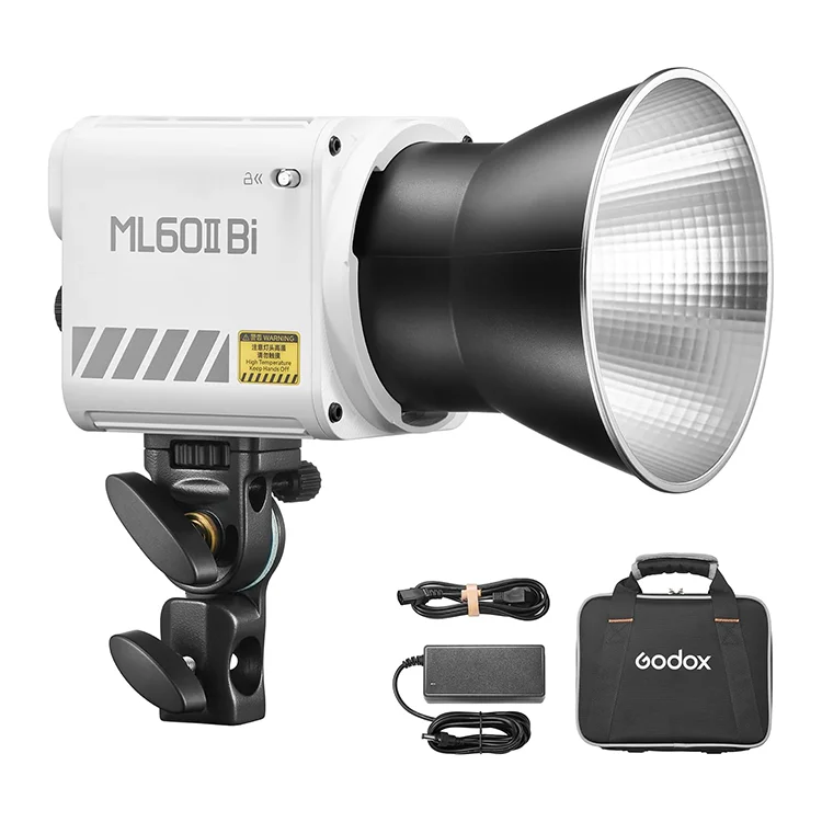 ML60IIBi Bi-Color COB LED Video Light App Control Photography Lighting With Battery Accessory Kit AK-B01 Bracket Handle
ML60IIBi Bi-Color COB LED Video Light App Control Photography Lighting With Battery Accessory Kit AK-B01 Bracket Handle