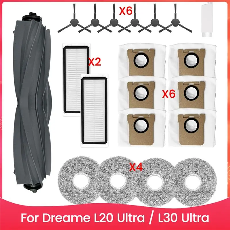 A20F-For Dreame L20 Ultra / L30 Ultra Robot Vacuum Cleaner Accessories Kit Main Side Brush Hepa Filter Mop Cloth Dust Bags
A20F-For Dreame L20 Ultra / L30 Ultra Robot Vacuum Cleaner Accessories Kit Main Side Brush Hepa Filter Mop Cloth Dust Bags