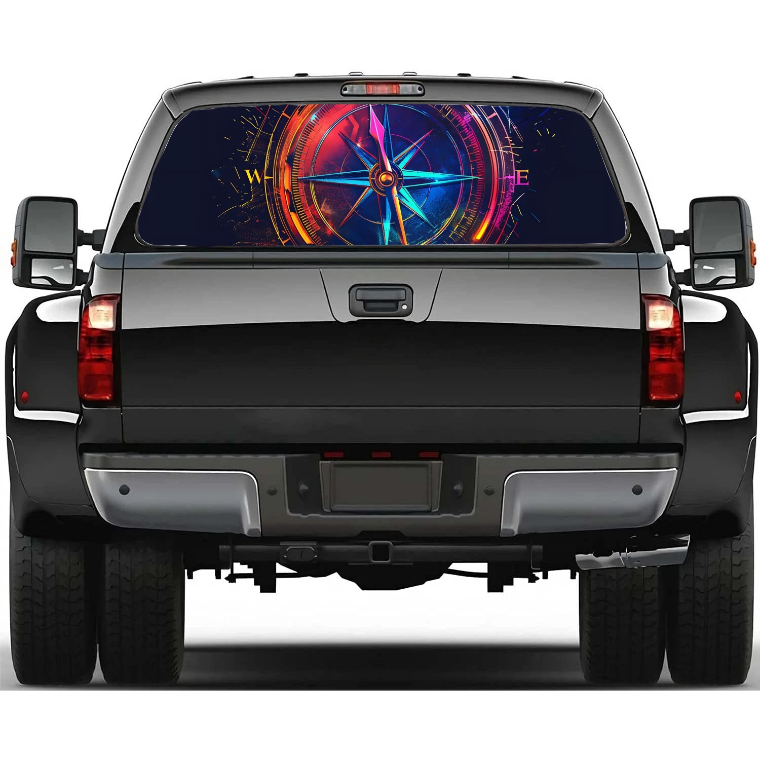 Abstract Compass Car Rear Window Decal Fit Pickup,Truck,Car Universal See Through Perforated Back Windows Vinyl Sticker
Abstract Compass Car Rear Window Decal Fit Pickup,Truck,Car Universal See Through Perforated Back Windows Vinyl Sticker