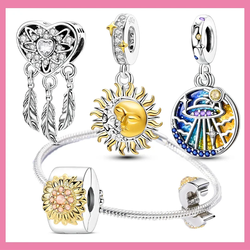 Sterling Silver 925 Bright Sun Charms Dazzling Stone Sun Dreamcatcher Beads Fit Original Bracelet for Women Diy Jewelry Gifts
Sterling Silver 925 Bright Sun Charms Dazzling Stone Sun Dreamcatcher Beads Fit Original Bracelet for Women Diy Jewelry Gifts