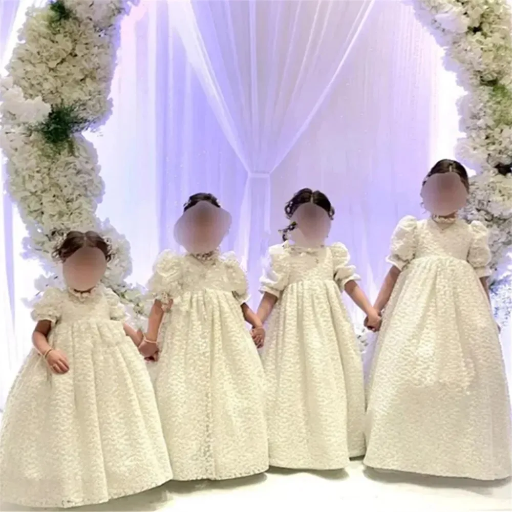 Puff Sleeve White Lace Flower Girl Dress For Wedding Princess Birthday High Neck Girl Dresses First Communion Gown
Puff Sleeve White Lace Flower Girl Dress For Wedding Princess Birthday High Neck Girl Dresses First Communion Gown