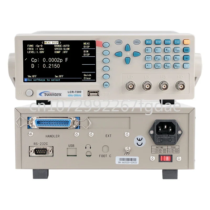 LCR-7200 Bechn 100kHz 200kHz Digital Precision LCR Impedance, Capacitance, and Inductance Tester
LCR-7200 Bechn 100kHz 200kHz Digital Precision LCR Impedance, Capacitance, and Inductance Tester