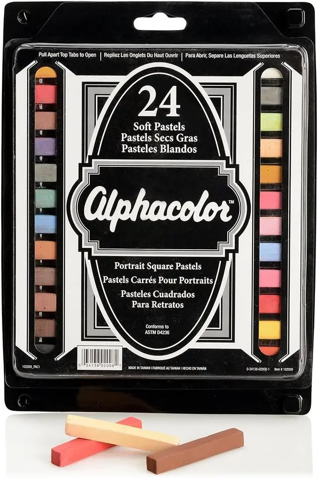 Soft Pastels Set - 24 Multi-Cultural Skin Tones for Portraits, Non-Toxic, Blendable
Soft Pastels Set - 24 Multi-Cultural Skin Tones for Portraits, Non-Toxic, Blendable