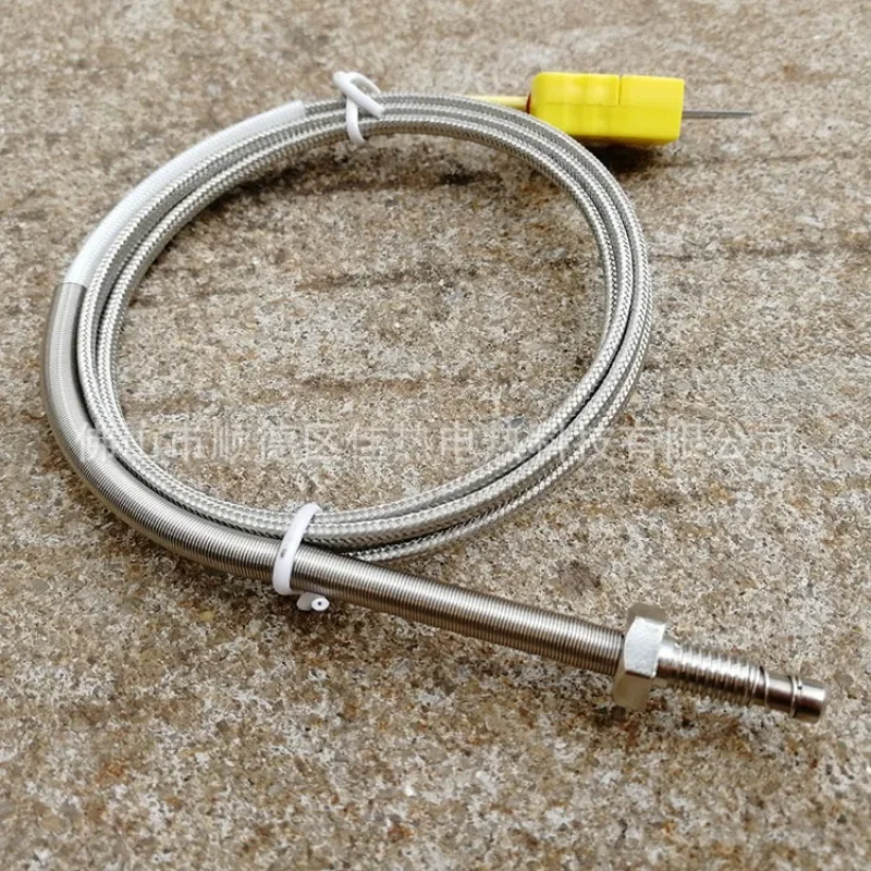 Thermocouple thermal resistance temperature sensing line sensor PT100K type J-type gong nail pressure ring probe type
Thermocouple thermal resistance temperature sensing line sensor PT100K type J-type gong nail pressure ring probe type