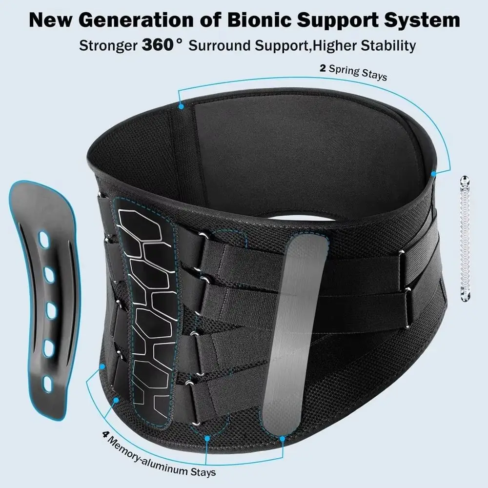 Breathable Back Brace 4 Aluminum Stays Flexible Springs Waist Support Belt Lightweight Soft Pad Lumbar Support Herniated Disc
Breathable Back Brace 4 Aluminum Stays Flexible Springs Waist Support Belt Lightweight Soft Pad Lumbar Support Herniated Disc