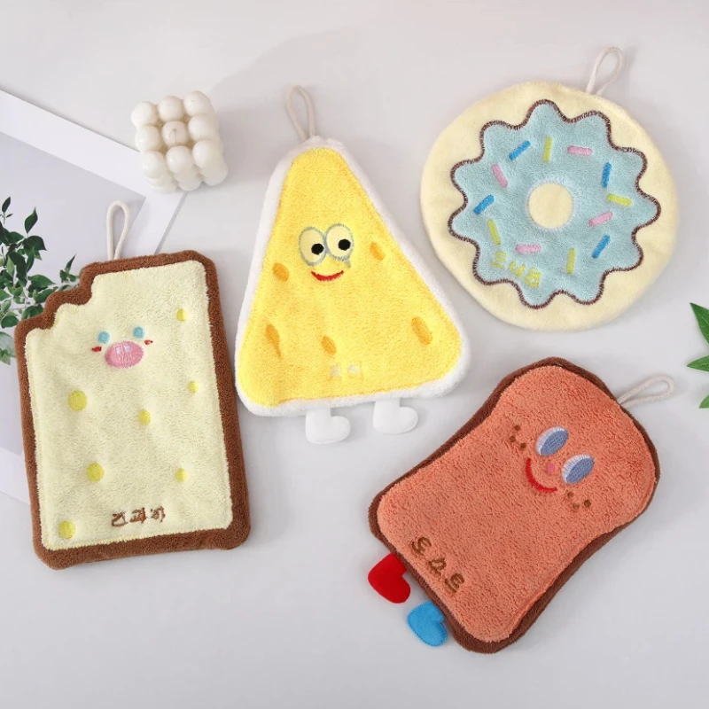 New Korean Style Cute Cartoon Hanging Hand Towel Thickened Coral Fleece Quick Dry Soft Absorbent For Bathroom Kitchen Decoration
New Korean Style Cute Cartoon Hanging Hand Towel Thickened Coral Fleece Quick Dry Soft Absorbent For Bathroom Kitchen Decoration